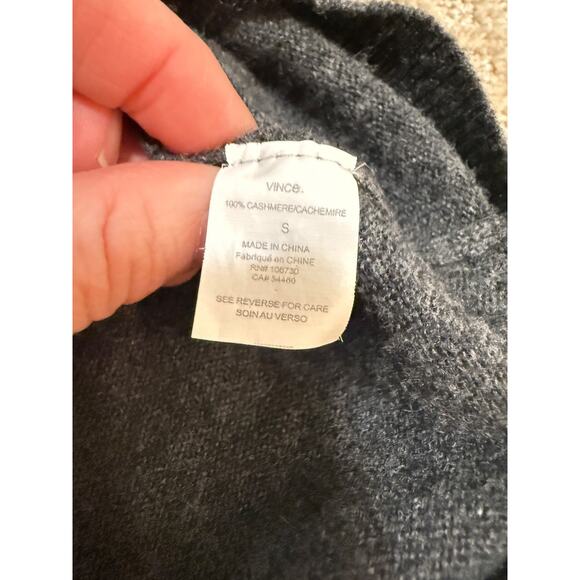 Vince Gray Small Cashmere Button-Up Short Sleeve Kimono Dolman Sweater Cardigan - Picture 15 of 16